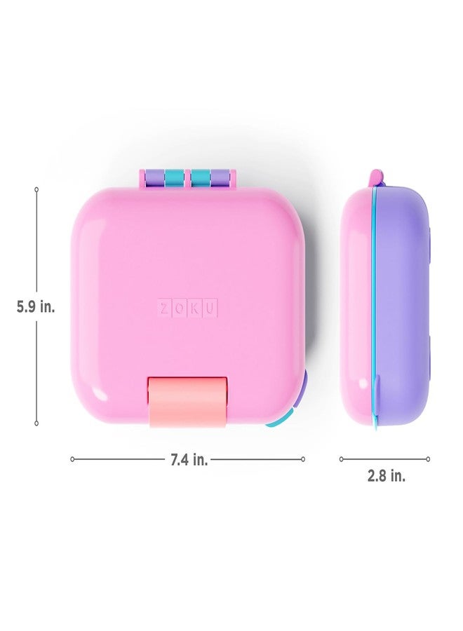 Zoku Premium Mini Bento Box, Leak Proof Lunch Tiffin Box Container for Kids, Boys, Girls - Pink | BPA Free, Lightweight, Compact Snacks Sandwich Container (Bento Jr) | For thinKitchen - Image 4